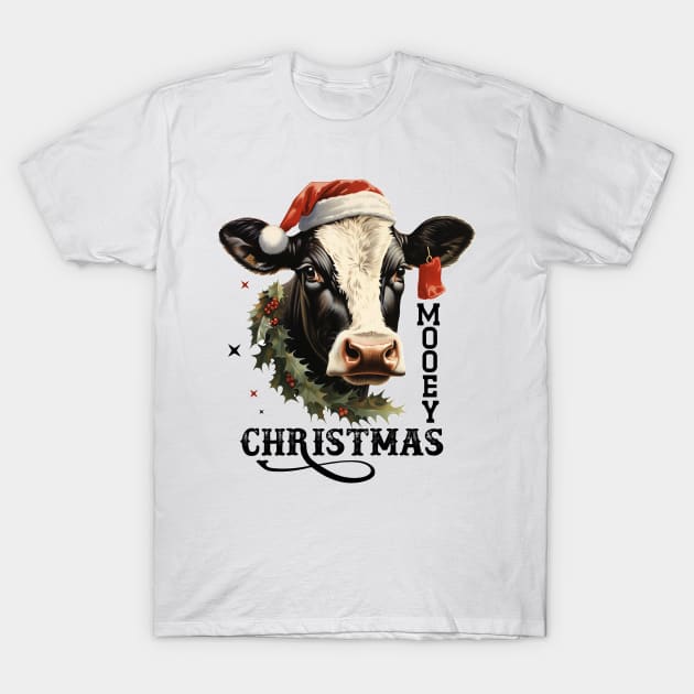 Mooey Christmas T-Shirt by MZeeDesigns